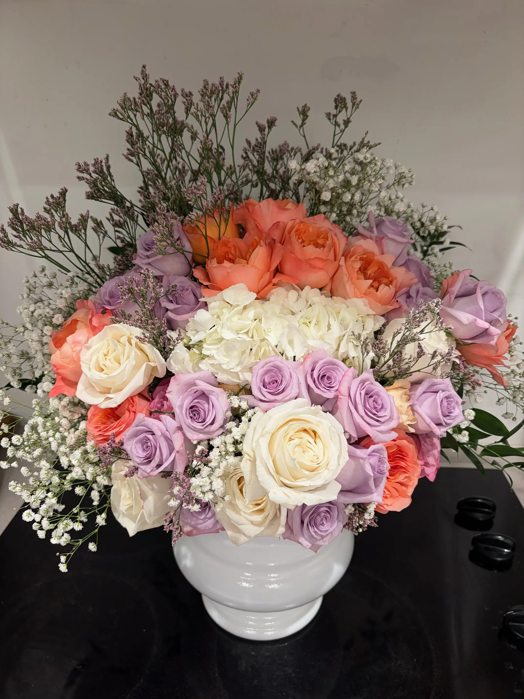 Editorial floral arrangement for luxury event styling in South Florida